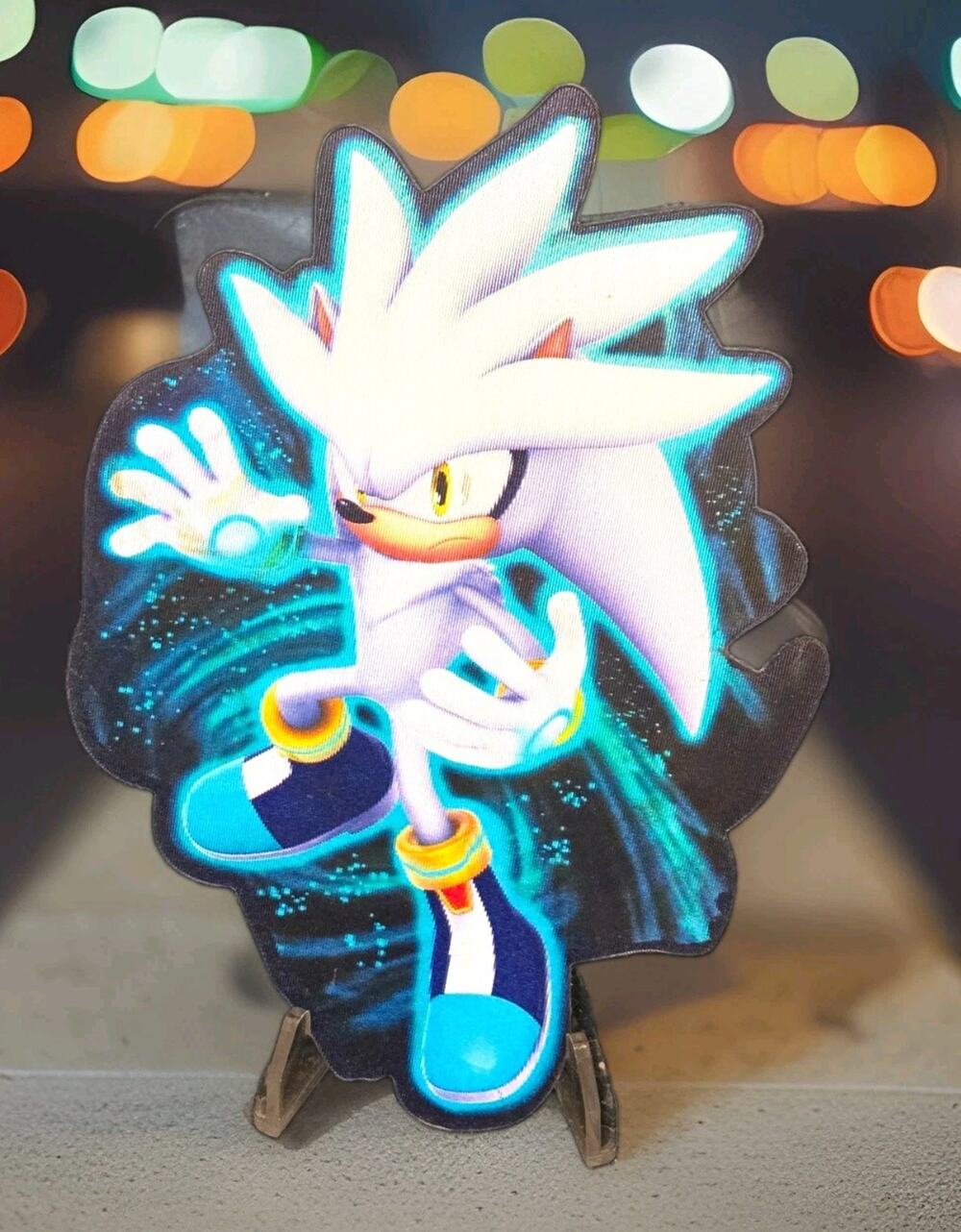 Sonic The Hedgehog Silver 3D Motion Lenticular Car Laptop Decal Sticker Peeker